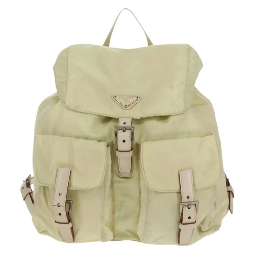 Prada Nylon Backpack Beige